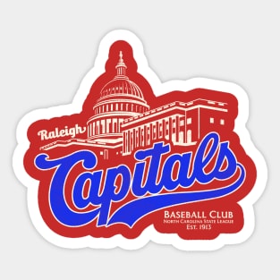 Defunct Raleigh Capitals Baseball Team Sticker